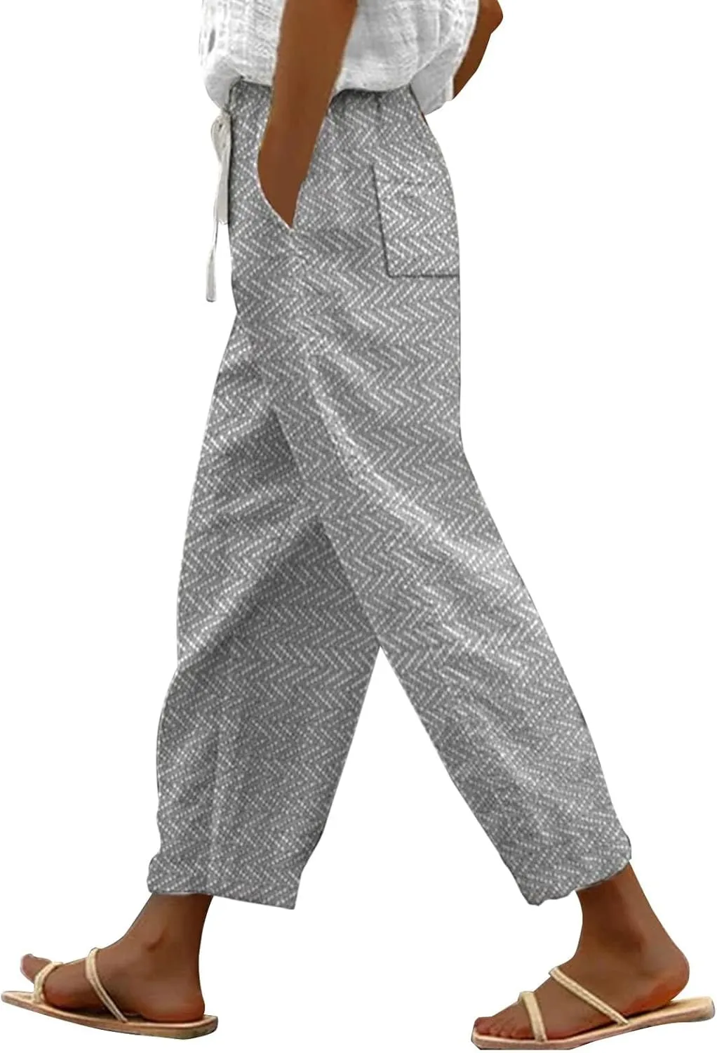 Capris Pants for Women Pants Drawstring Capri Pants with Pockets Wide Leg Cropped Pants for Women Capris Pants for