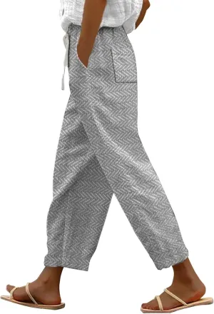 Capris Pants for Women Pants Drawstring Capri Pants with Pockets Wide Leg Cropped Pants for Women Capris Pants for