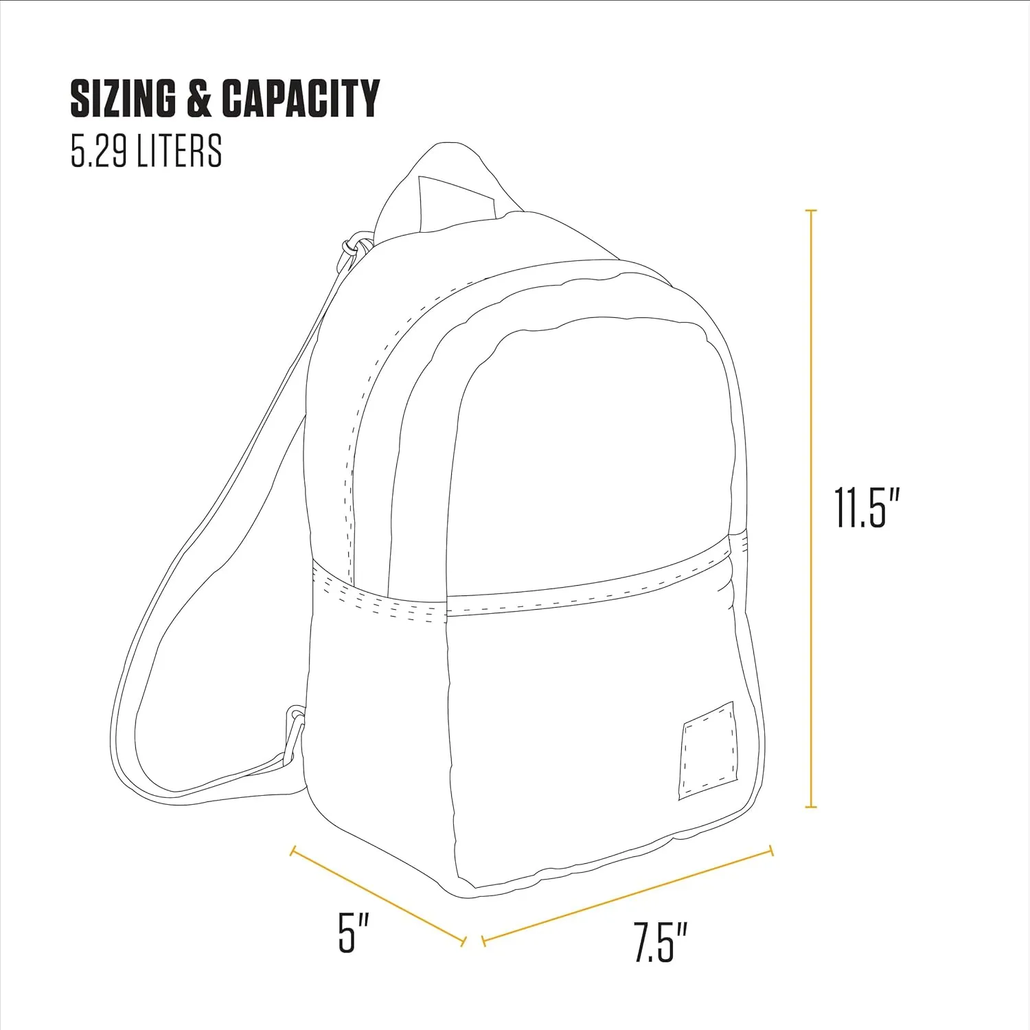 Carhartt Classic Mini, Durable, Water-Resistant Backpack with Adjustable Shoulder Straps, Marmalade, One Size