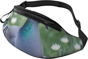 Casual Grass and dove Printed Fanny Pack,Crossbody Fanny packs for women Men Waist Bag for Running Travel