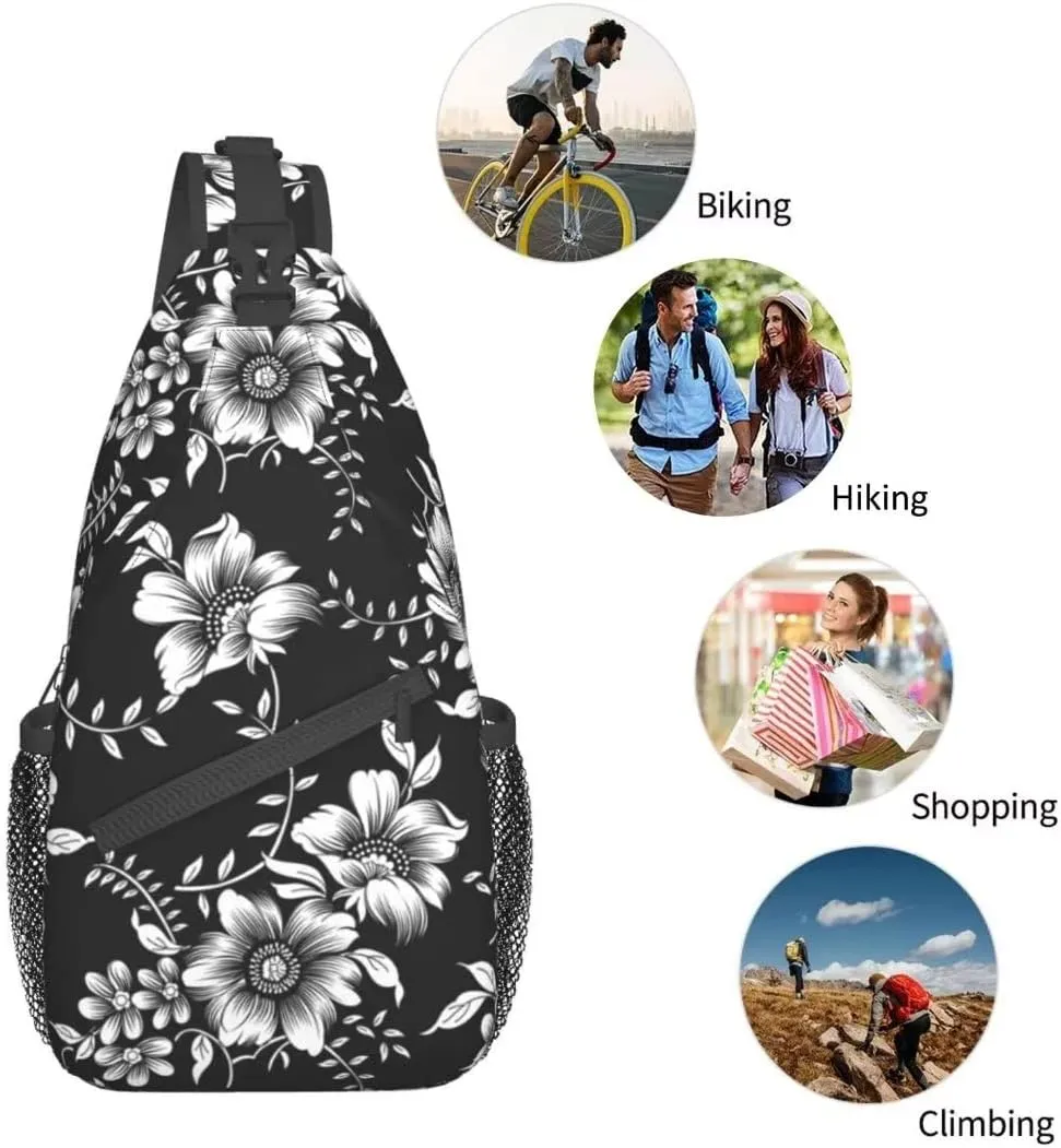 Casual Sling Bag Crossbody Shoulder Backpack Gym Sports Travel Hiking Daypack Chest Bag Small Backpack for Women Men