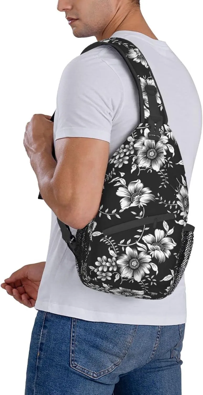 Casual Sling Bag Crossbody Shoulder Backpack Gym Sports Travel Hiking Daypack Chest Bag Small Backpack for Women Men