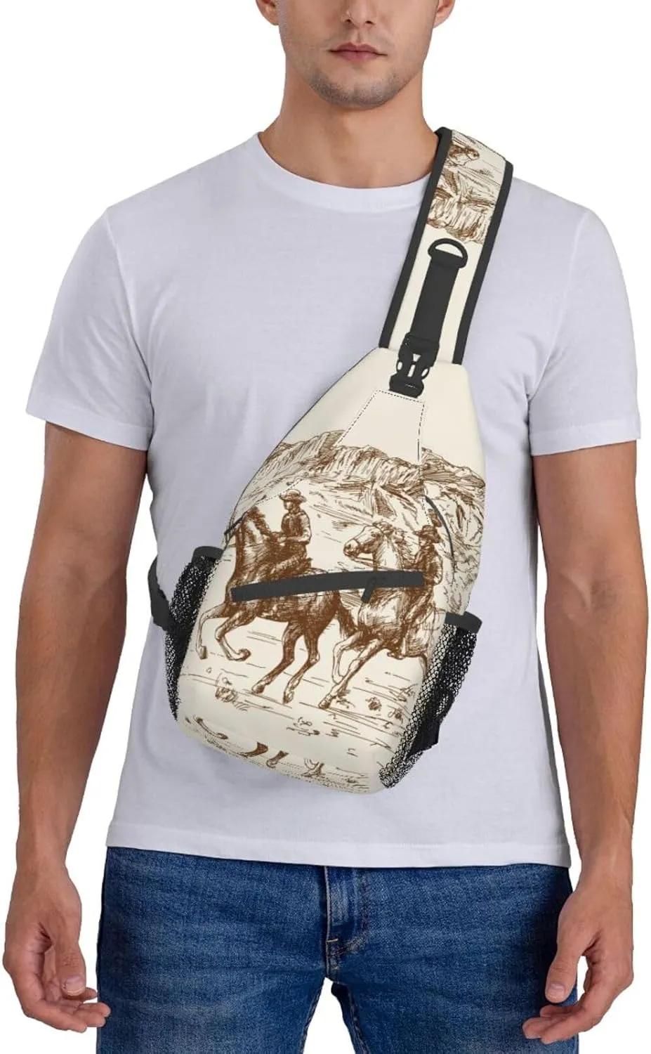 Casual Sling Bag for Women Men Travel Crossbody Sling Backpack Small Chest Shoulder Bag Gym Sports Hiking Daypack