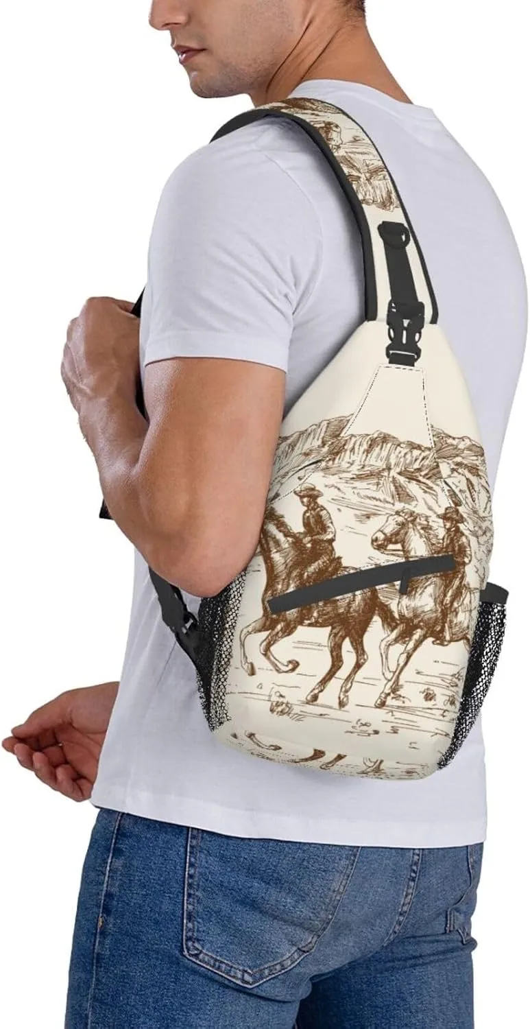 Casual Sling Bag for Women Men Travel Crossbody Sling Backpack Small Chest Shoulder Bag Gym Sports Hiking Daypack