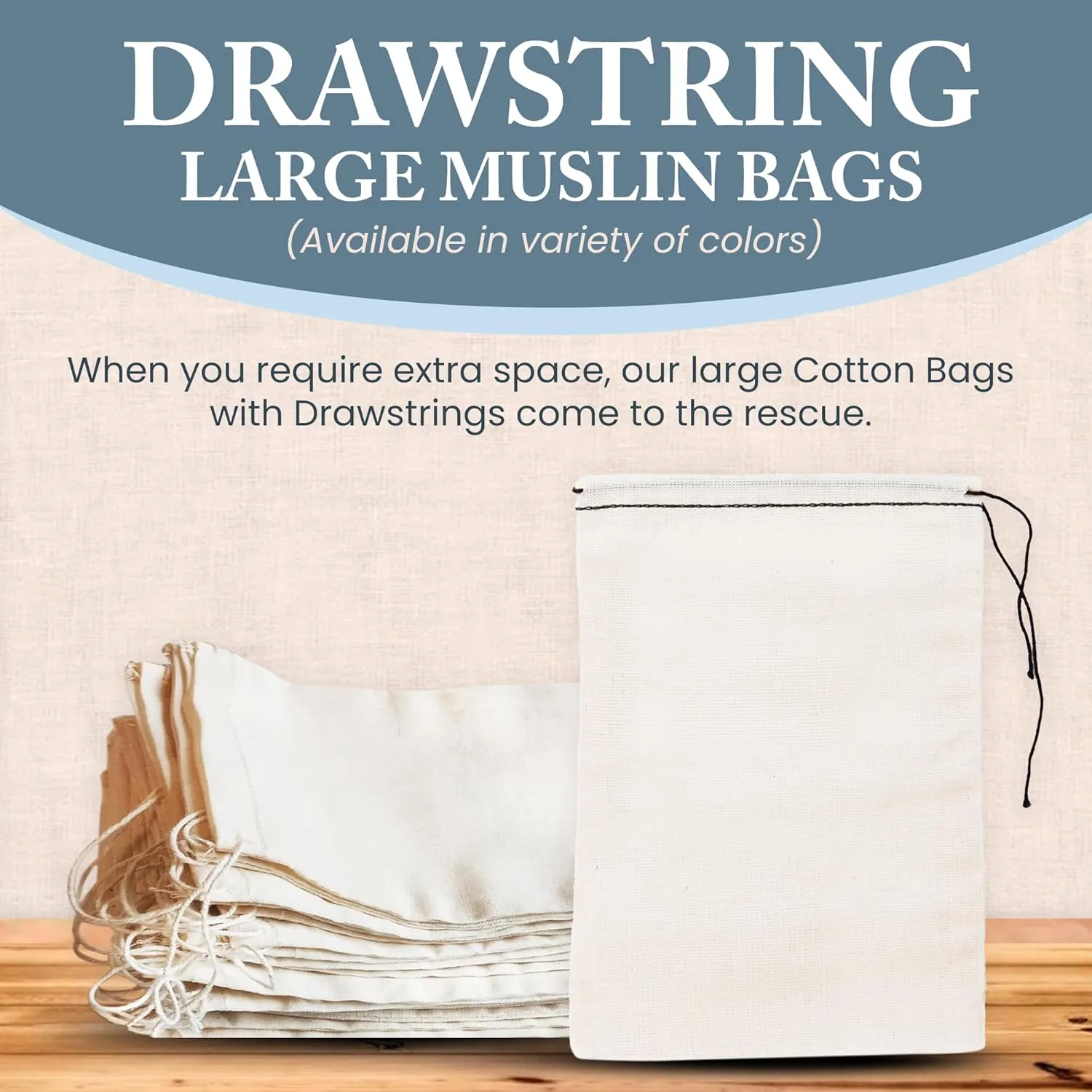 Celestial Gifts Muslin Bags with Drawstring 25pcs, 6x8 - Large Drawstring Bags Bulk - Drawstring Gift Bags for Party Favor and DIY Craft - 100% Cotton - Made in USA - (Natural Hem & Drawstring)
