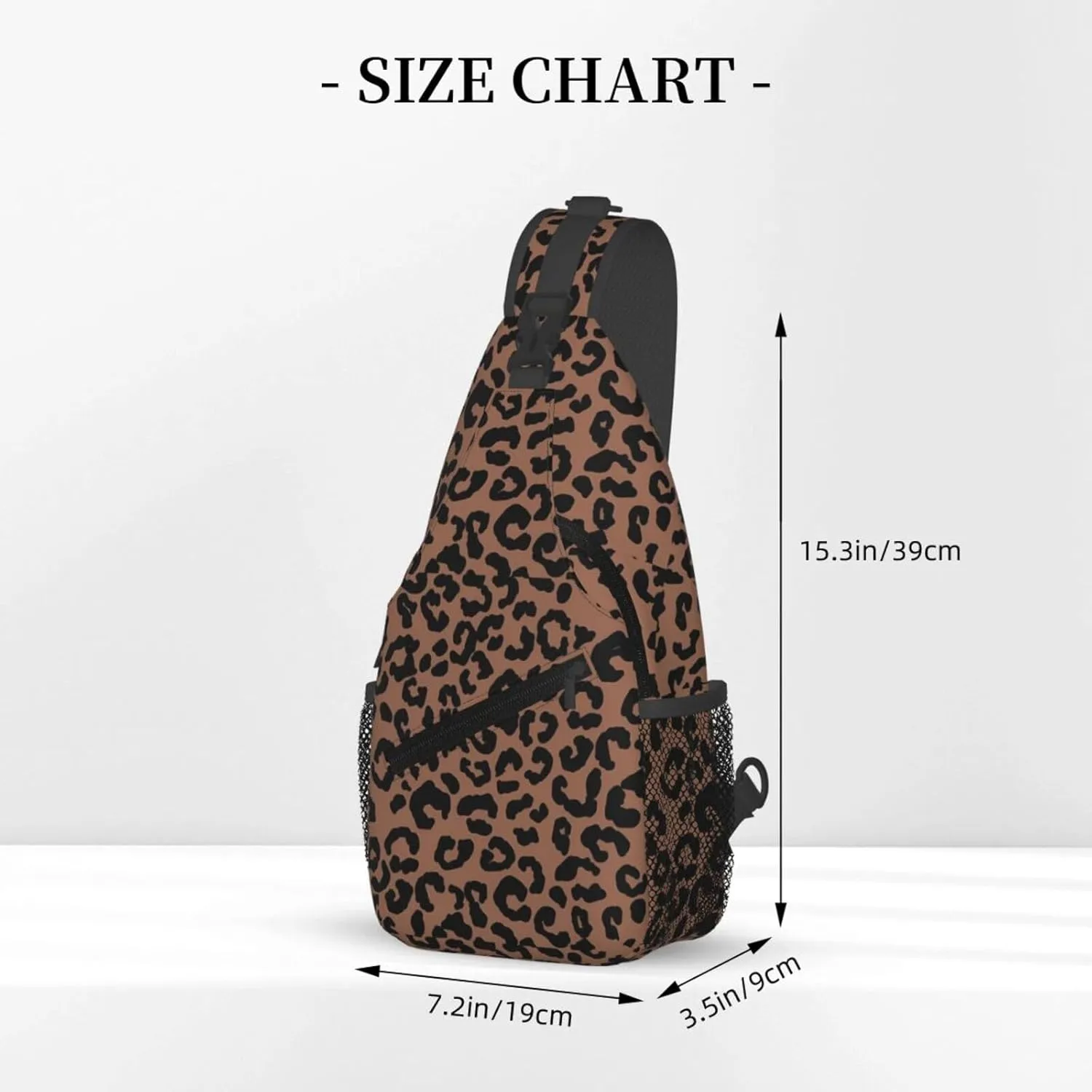 Cheetah Aesthetic Chest Sling Bag Crossbody Shoulder Backpack Bag Gym Cycling Daypack Travel Hiking Cross Bag