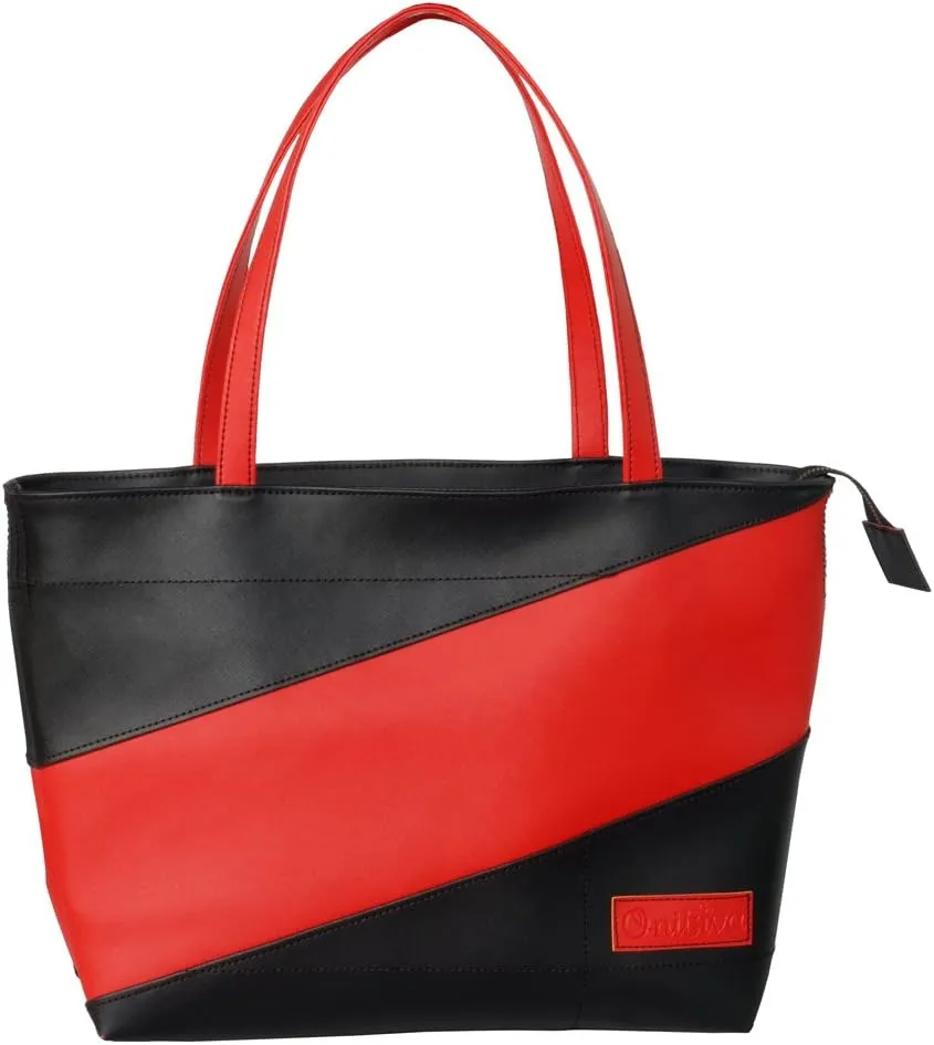[Cherry Flavor] Onitiva Leatherette Double Handle Satchel Bag Handbag Purse
