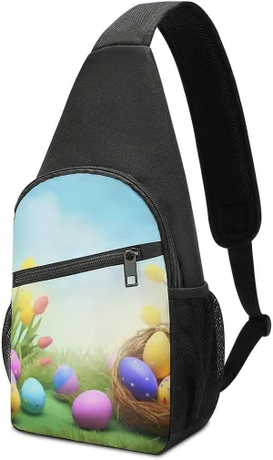 Chest Bag Sling Bag for Men Women April Easter Sport Sling Backpack Lightweight Shoulder Bag for Travel