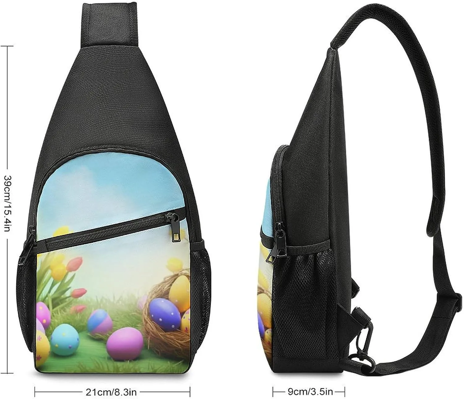 Chest Bag Sling Bag for Men Women April Easter Sport Sling Backpack Lightweight Shoulder Bag for Travel