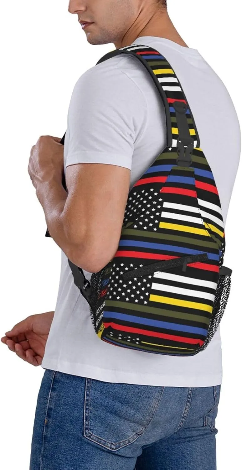 Chest Sling Bag Crossbody Shoulder Backpack Bag Gym Cycling Travel Hiking Daypack Cross Bag