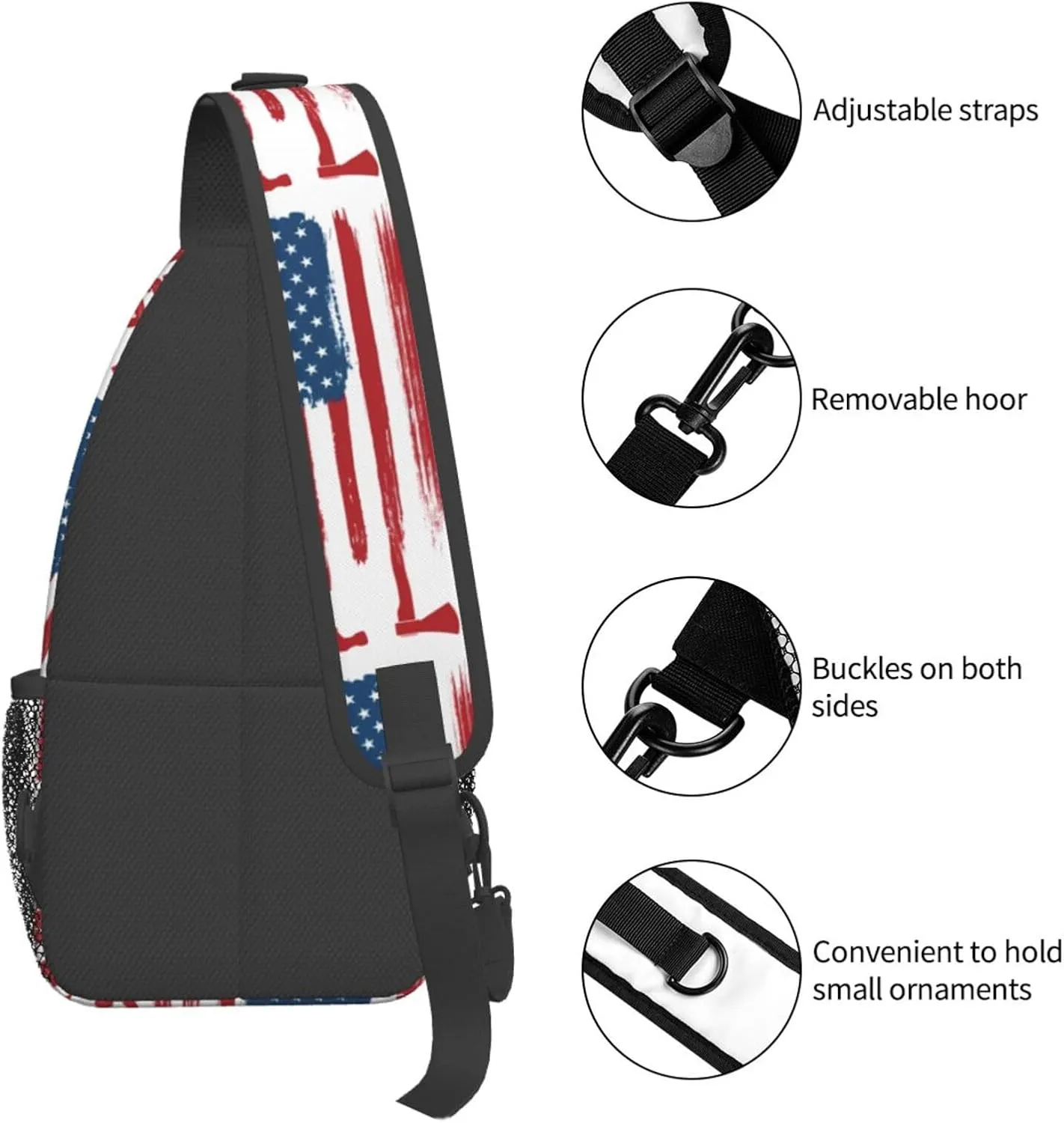 Chest Sling Bag Crossbody Shoulder Backpack Bag Gym Cycling Travel Hiking Daypack Cross Bag