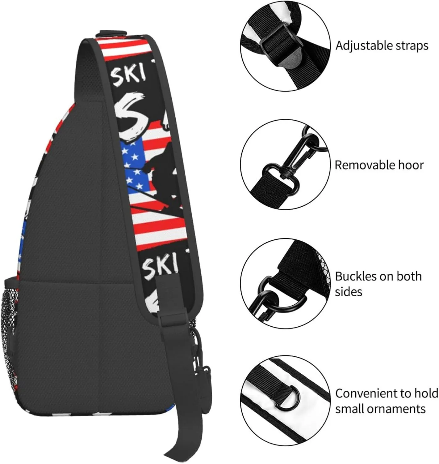 Chest Sling Bag Crossbody Shoulder Backpack Bag Gym Cycling Travel Hiking Daypack Cross Bag