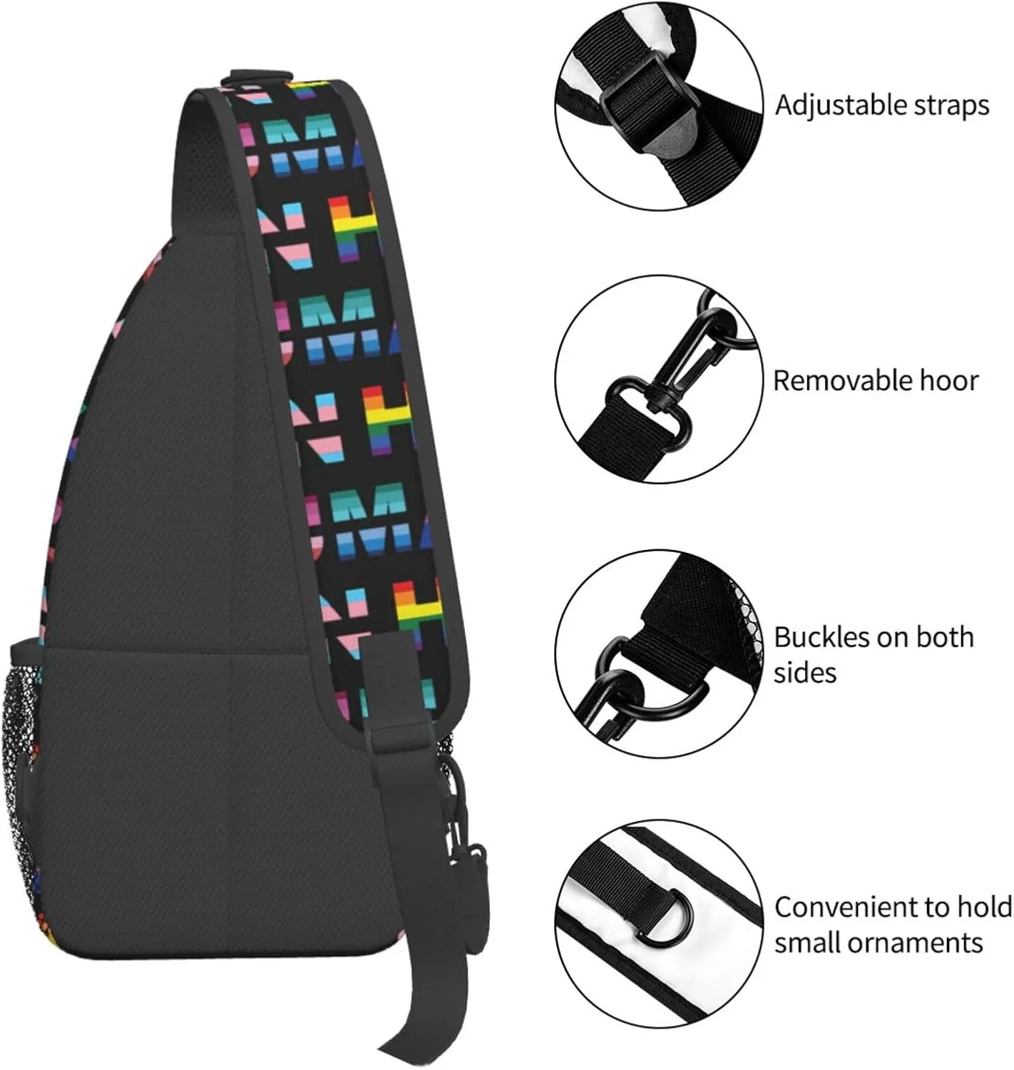 Chest Sling Bag Crossbody Shoulder Backpack Bag Gym Cycling Travel Hiking Daypack Cross Bag