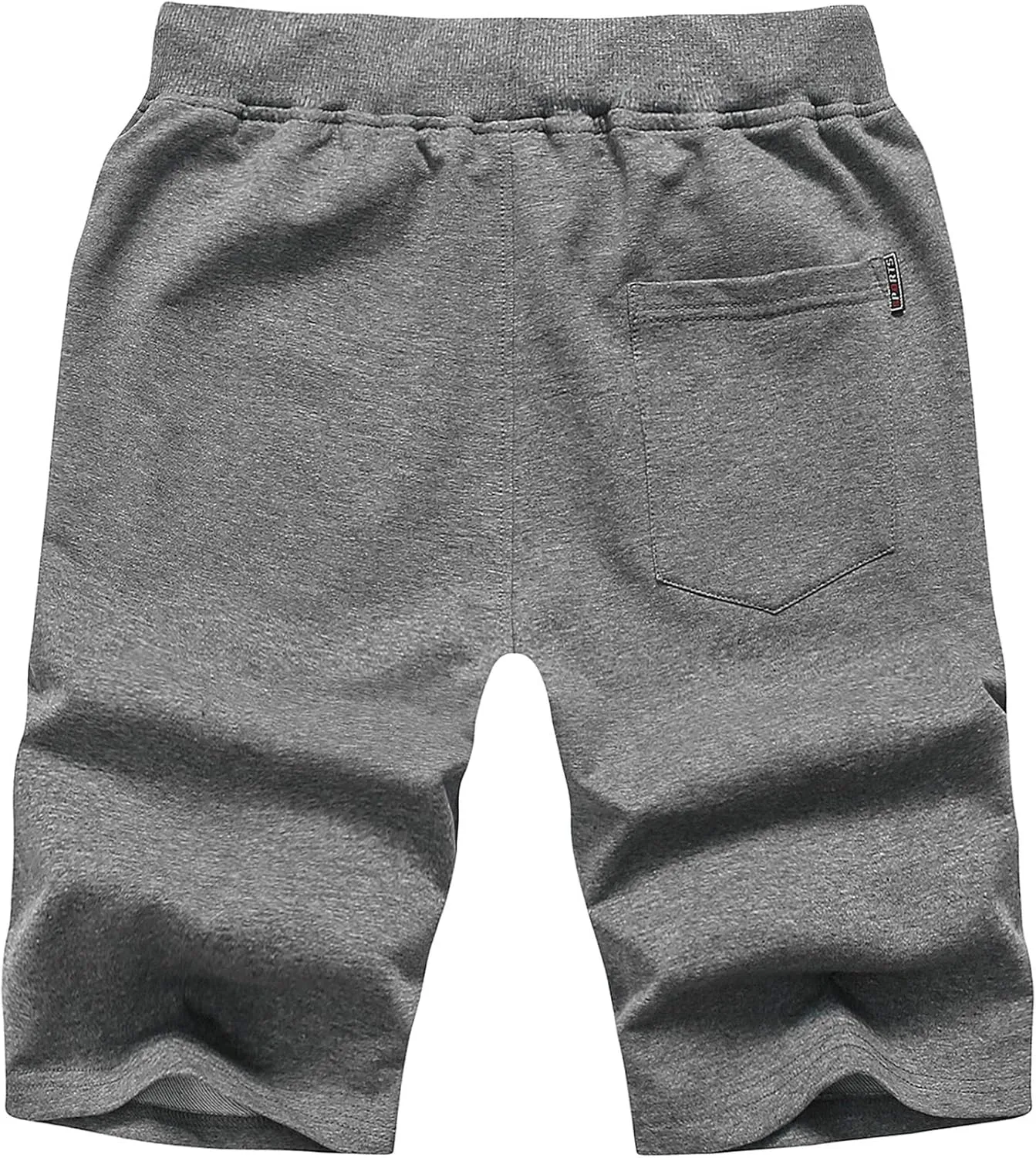 Chrisuno Men's Shorts Elastic Waist Athletic Sweat Shorts with Zipper Pockets