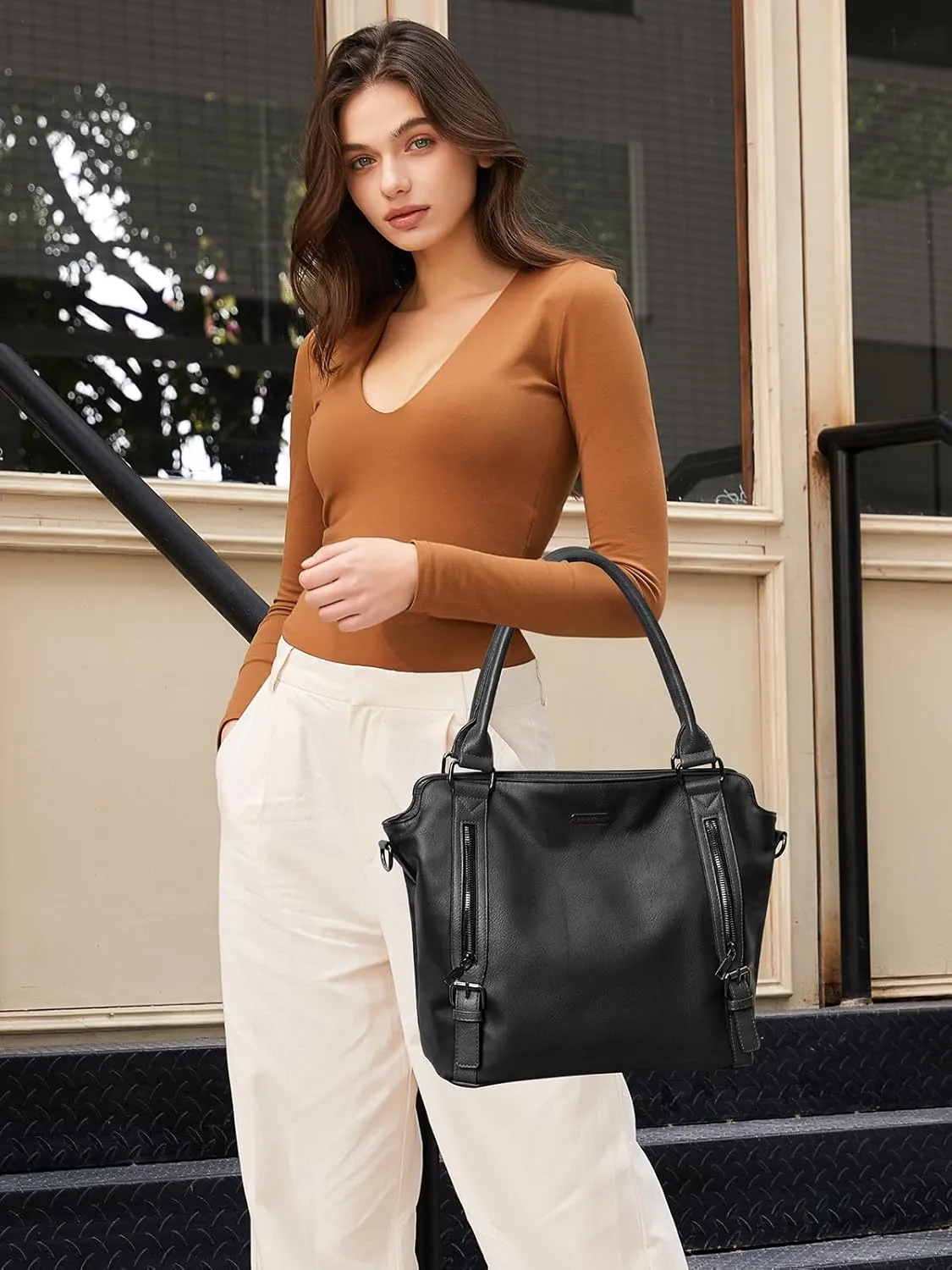 CLUCI Purses for Women Vegan Leather Handbags Tote Purse Shoulder Bag Large Ladies Hobo Bags