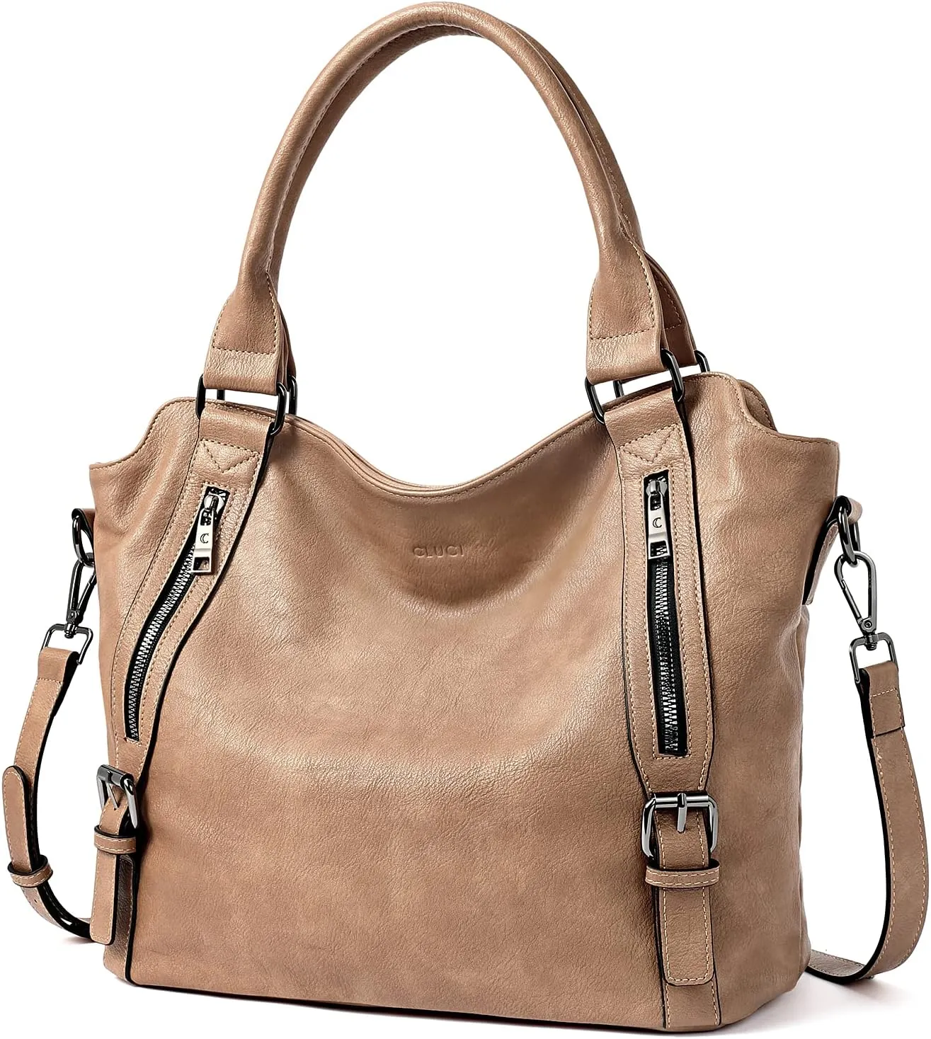 CLUCI Purses for Women Vegan Leather Handbags Tote Purse Shoulder Bag Large Ladies Hobo Bags