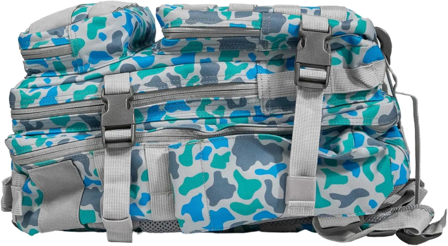 Combat Iron 25L Military Tactical Backpack for Men & Women, Molle Daypack Bug Out Bag, Hiking, Camping, Travel Rucksack with Bottle Holder, Coastal Duck Camo