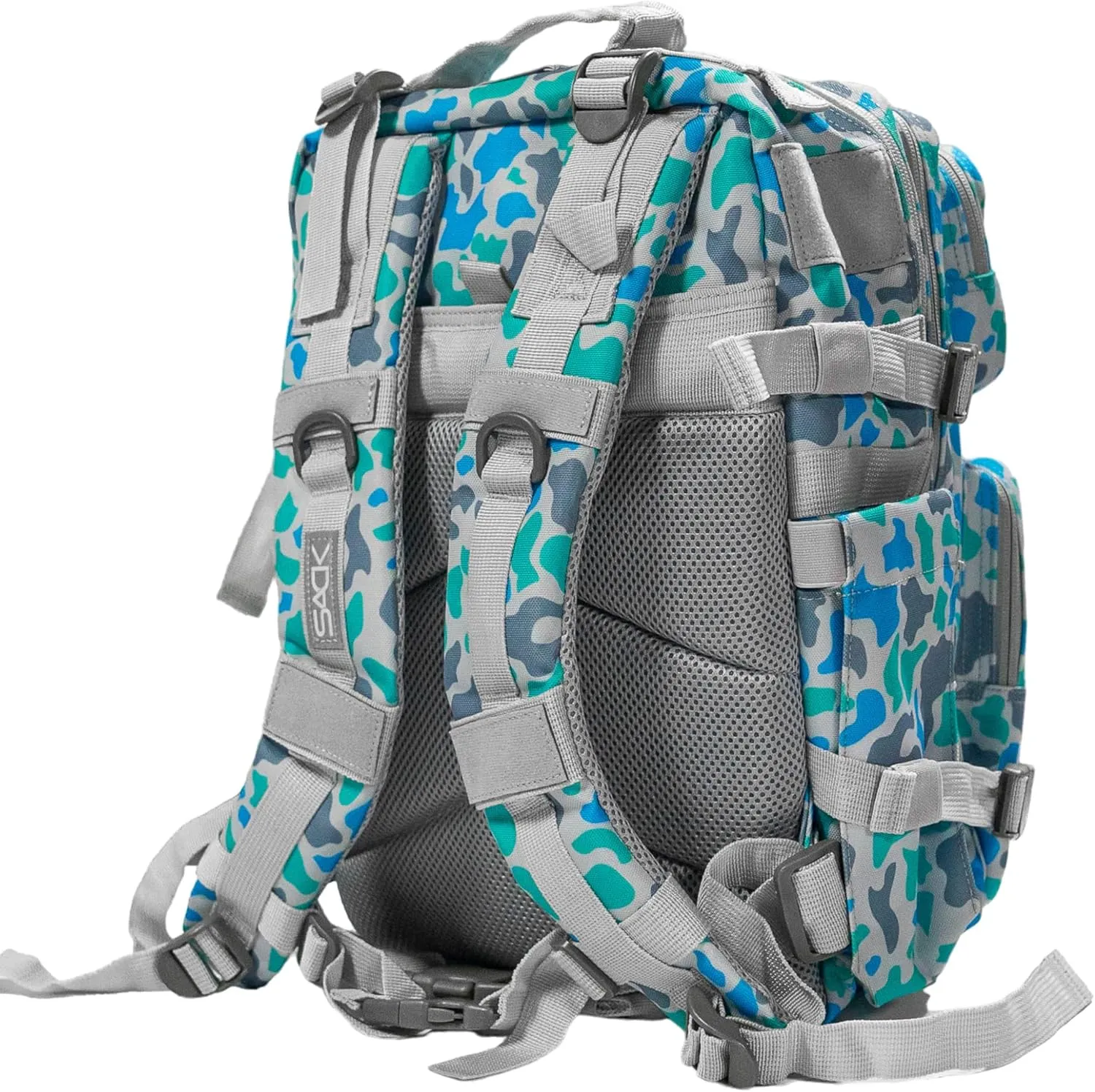 Combat Iron 25L Military Tactical Backpack for Men & Women, Molle Daypack Bug Out Bag, Hiking, Camping, Travel Rucksack with Bottle Holder, Coastal Duck Camo