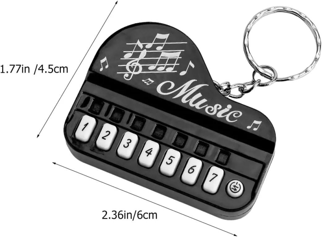 Compact Piano Keyboard Keychain Pendant Creative Electronic Piano Bag Decor Versatile Music Instrument