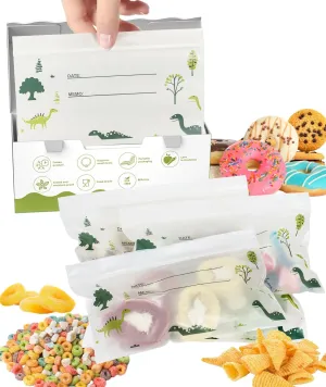 Compostable Ziplock Resealable Snack Size Bags,AYOTEE 100 Counts Biodegradable Zip Seal Bags, Snack Storage Bag, Food Storage Container With Secure Seal for Home & Travel