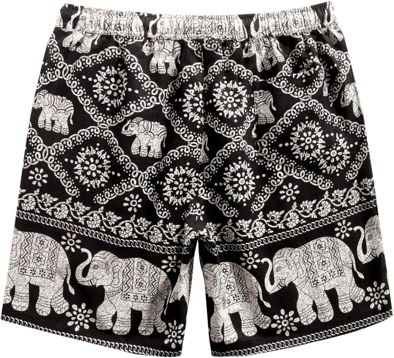 COOFANDY Men's Linen Shorts Casual Elastic Waist Drawstring Summer Beach Shorts