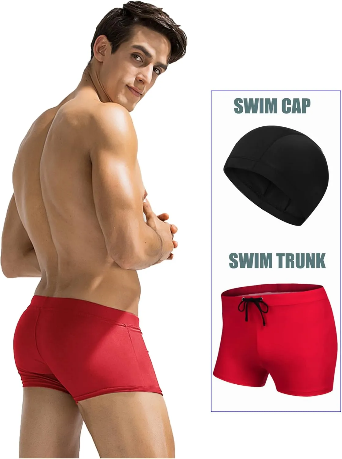 COOFANDY Men's Swimsuit Camo Quick Dry Mens Swimming Shorts Trunks with Pockets