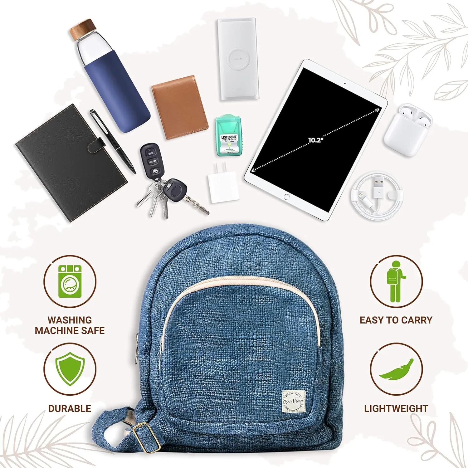 Core Hemp Mini Backpack (Himal-Blue)