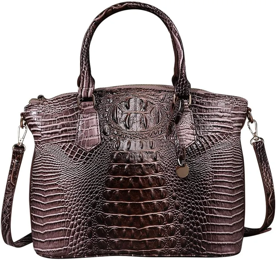 Crocodile Leather Top Handle Bag Fashion Tote Hobo Handbags Crossbody Satchel Bags for Women Shoulder Bag Purse