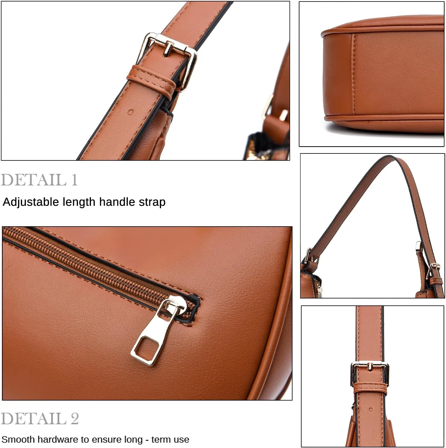 CROJUYI Small Crescent Shoulder Bags Purses for Women Retro Classic Clutch Hobo Tote Purse and Handbag Cute Crossbody Bags