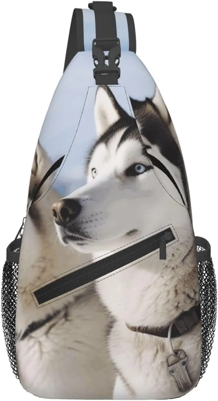 Cross Chest Bag Diagonally Sling Backpack Crossbody Shoulder Bag Labrador Sling Bag Travel Hiking Daypack