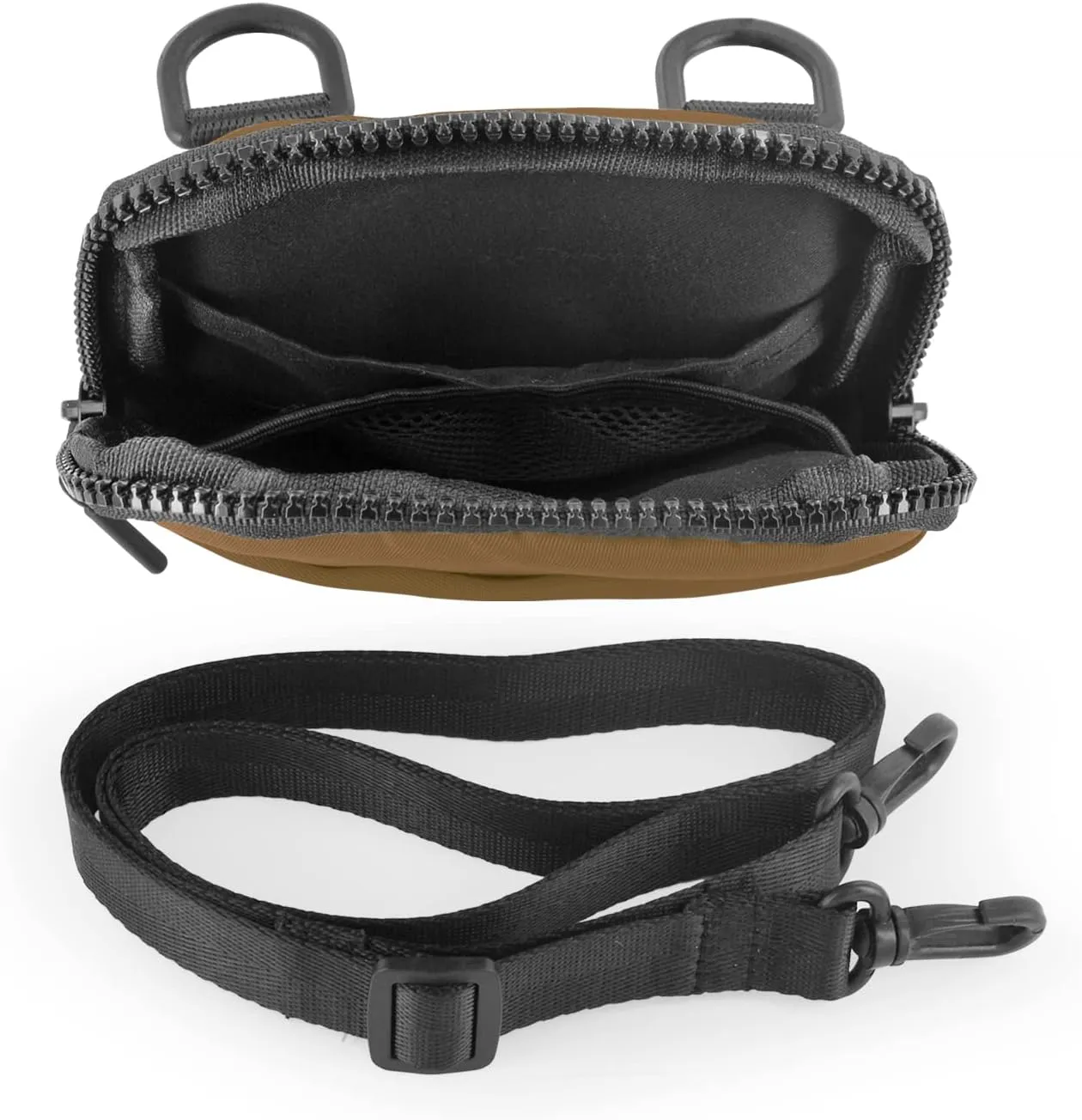 Crossbody Bag for Men & Women, Crossbody Belt Bag for Sports, Travel, Walking, Running, Hiking (Gold)