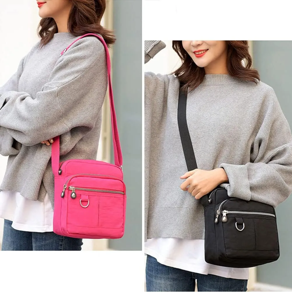 Crossbody Bag Purse For Women Nylon Waterproof Shoulder Handbags Casual Travel Messenger Bag Lightweight Pocketbooks