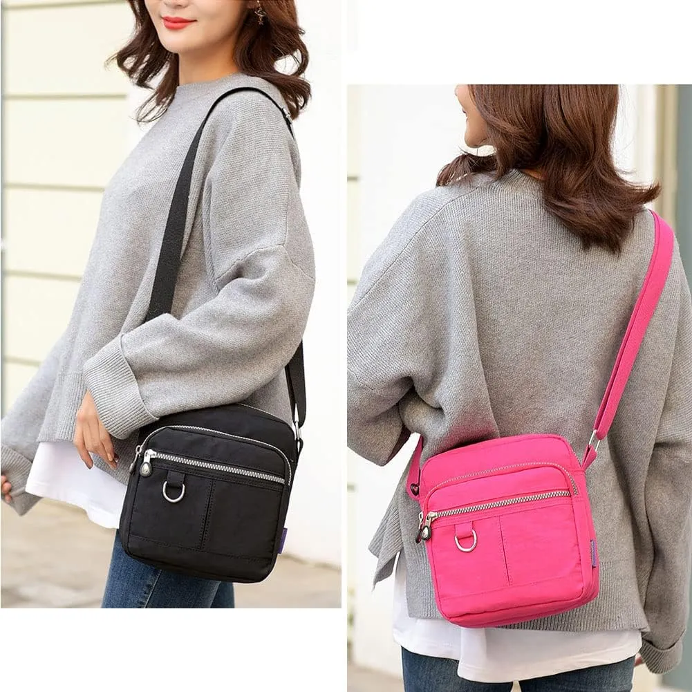 Crossbody Bag Purse For Women Nylon Waterproof Shoulder Handbags Casual Travel Messenger Bag Lightweight Pocketbooks