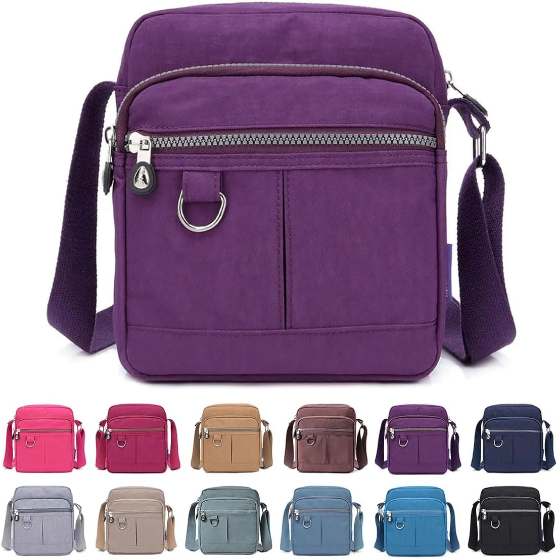 Crossbody Bag Purse For Women Nylon Waterproof Shoulder Handbags Casual Travel Messenger Bag Lightweight Pocketbooks