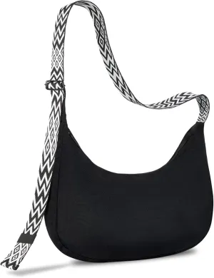 Crossbody Bags for Women, Casual Sling Crescent Bag Nylon Foldable Shoulder Handbags Ladies Purse for Travel, Sports