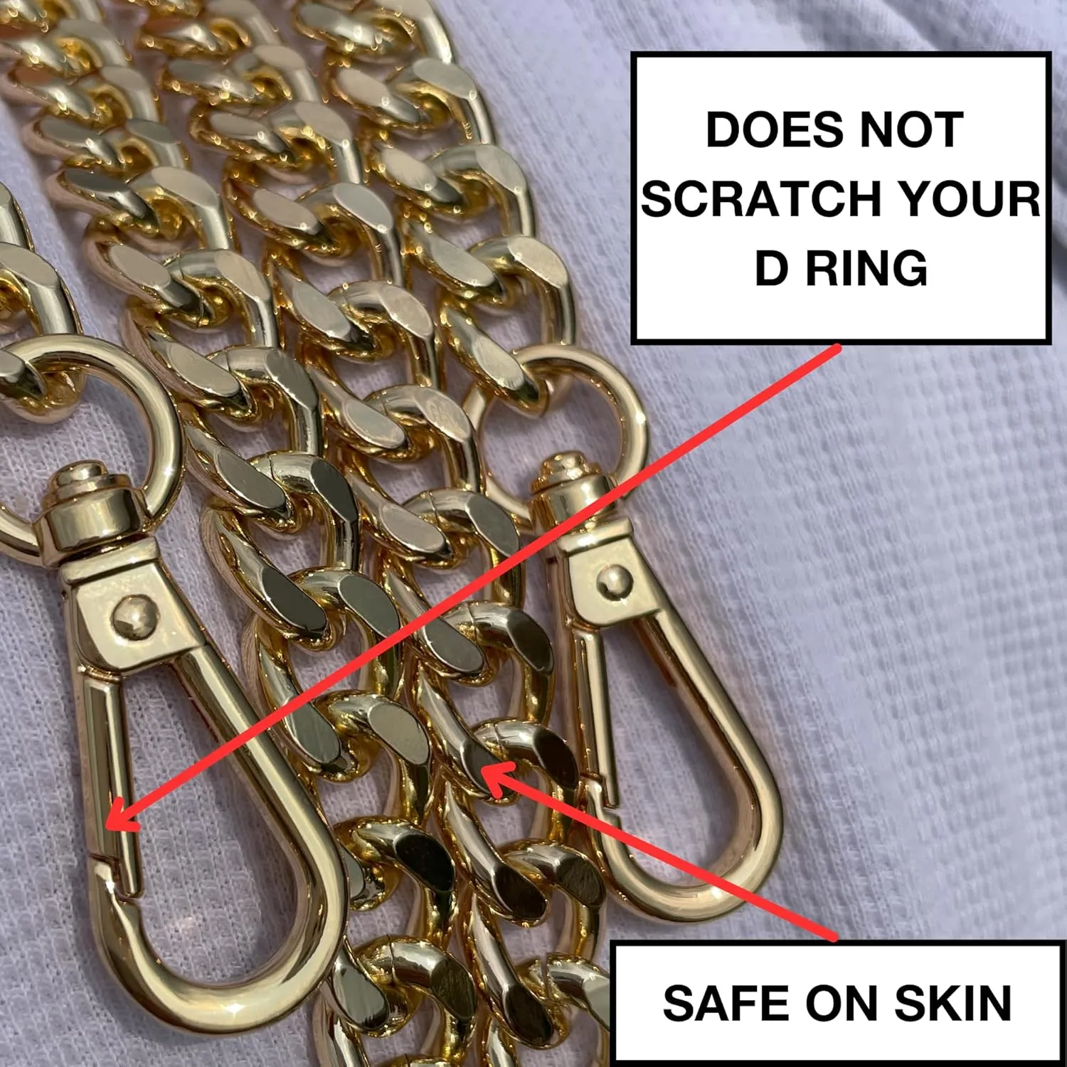 Crossbody Shoulder Strap Purse Chain Replacement (12mm) Light Bag Chain - (32" / 80cm)