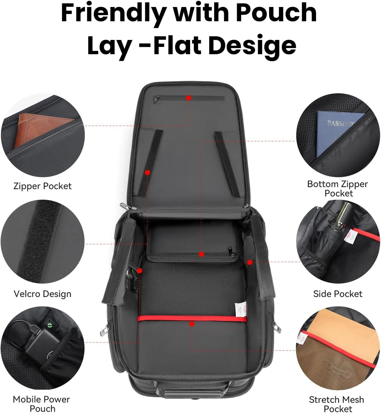 CROSSGEAR 16 Inch Business Laptop Backpack for Men, Carry on Backpack for Airplanes, Water Resistant Travel Backpack Laptop Bag Computer Backpack Casual Daypacks with USB Port for Travel