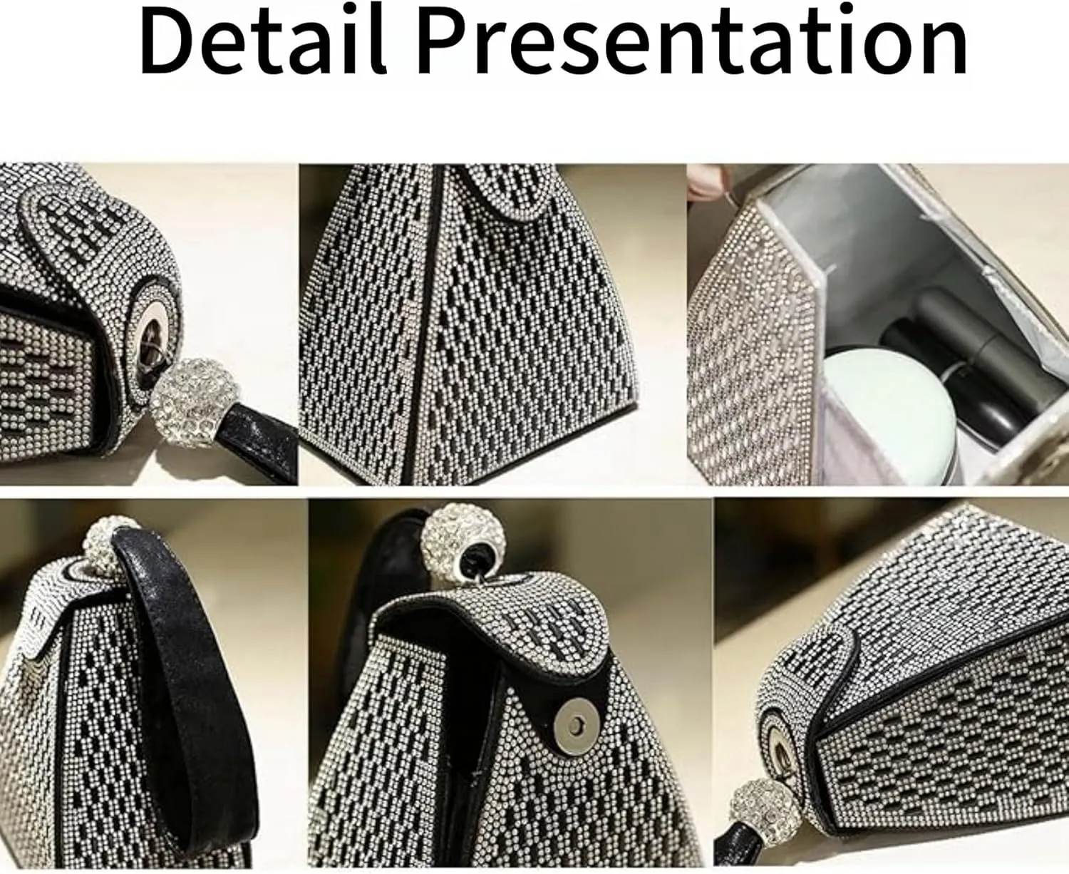 Crystal Pyramid Handbag, Pyramid Shape Rhinestones Luxury Evening Bags, Cocktail Wedding Engagement Bag