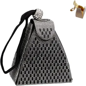 Crystal Pyramid Handbag,Crystal Handbag,Rhinestone Clutch Purses For Women,Elegant Evening Clutch Bag