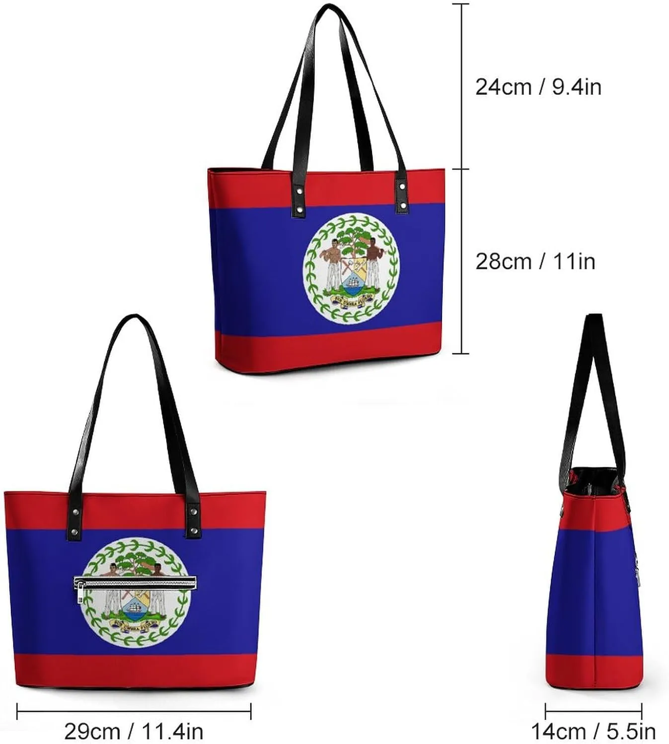 Cute Mongolia Flag Leather Hobo Bag Women Trendy Tote with Ample Storage Space
