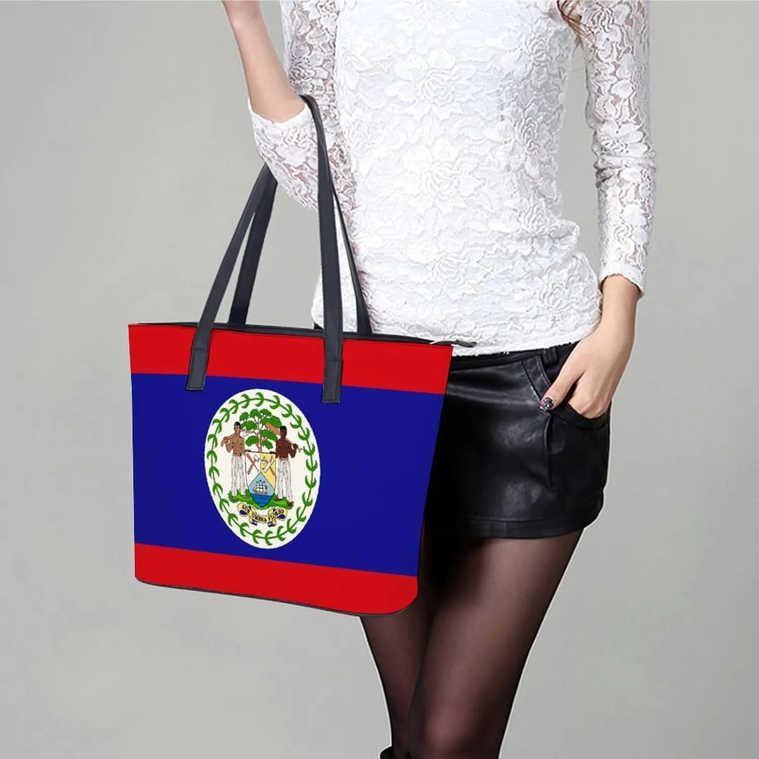 Cute Mongolia Flag Leather Hobo Bag Women Trendy Tote with Ample Storage Space