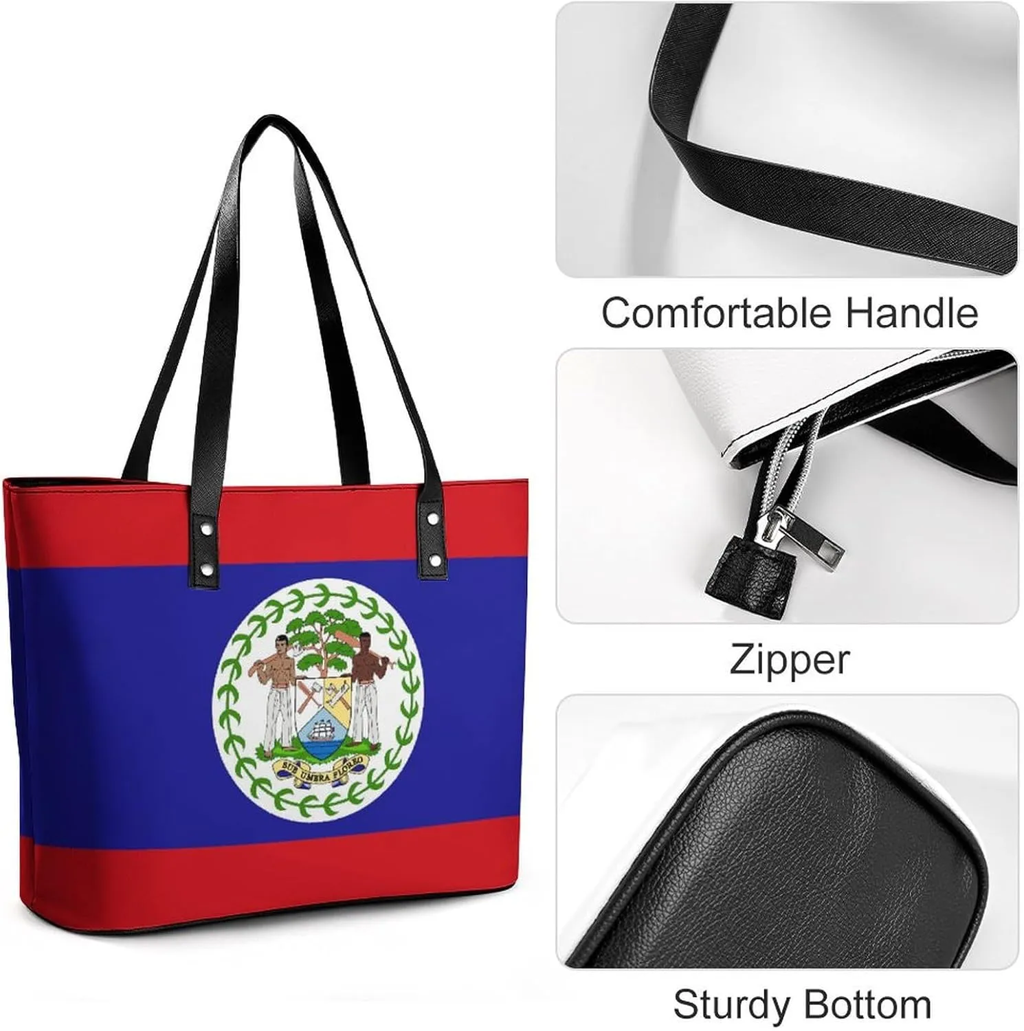 Cute Mongolia Flag Leather Hobo Bag Women Trendy Tote with Ample Storage Space