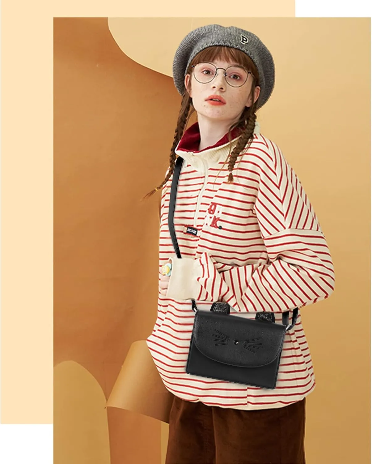 Cute Purses for Teen Girls Small Crossbody Purse and Handbags Cat Gifts for Kids