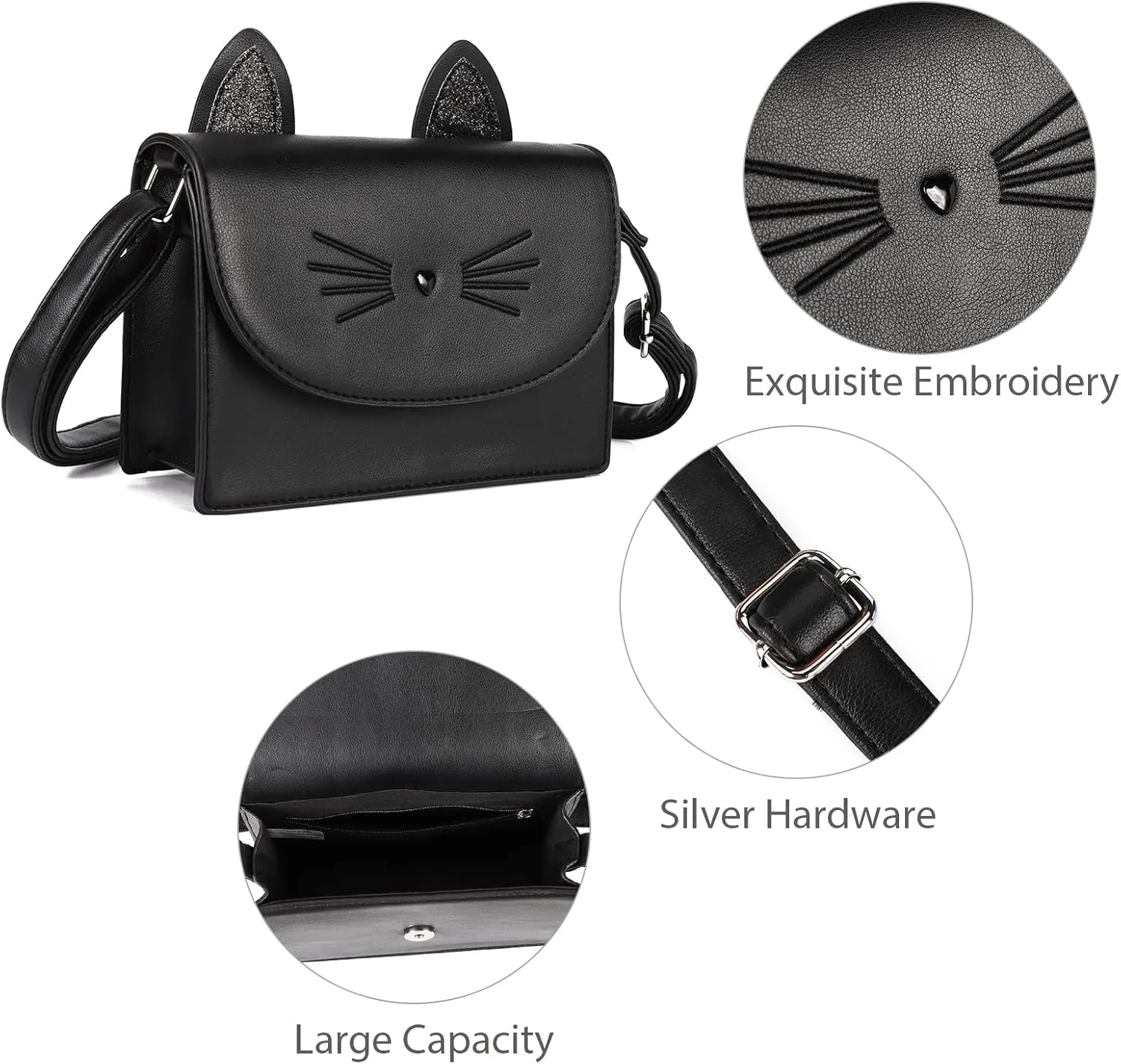 Cute Purses for Teen Girls Small Crossbody Purse and Handbags Cat Gifts for Kids