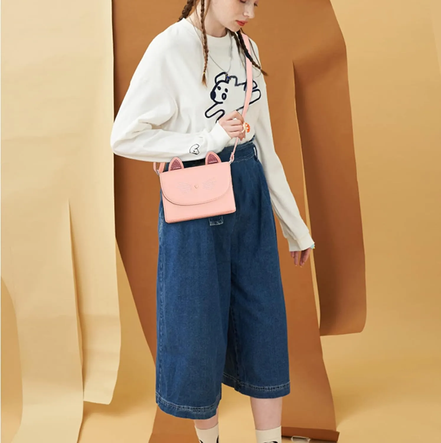 Cute Purses for Teen Girls Small Crossbody Purse and Handbags Cat Gifts for Kids