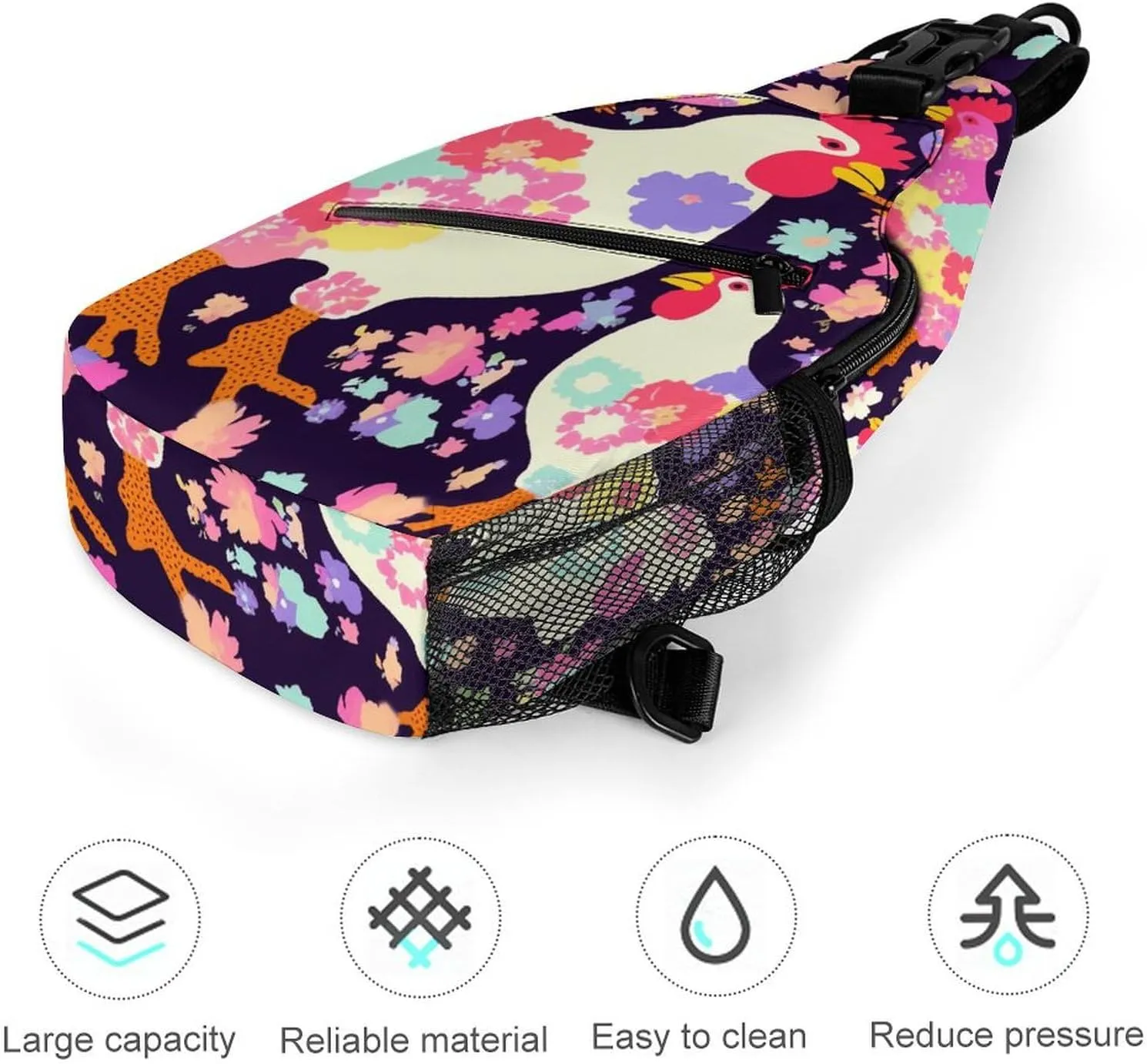 Dark And Light Colors Crossbody Bag, Sling Bag, Sling Backpack, Belt Bags for Travel Outdoors Hiking