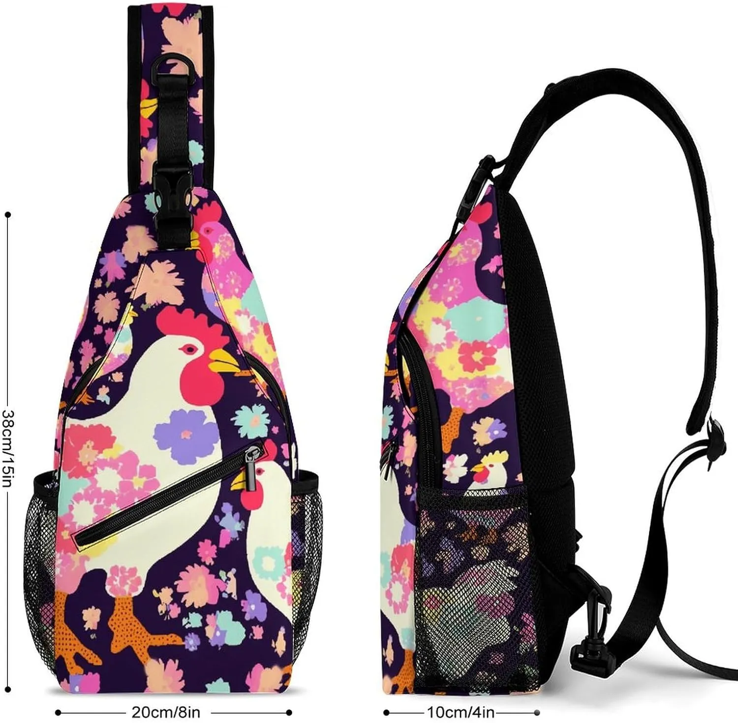 Dark And Light Colors Crossbody Bag, Sling Bag, Sling Backpack, Belt Bags for Travel Outdoors Hiking