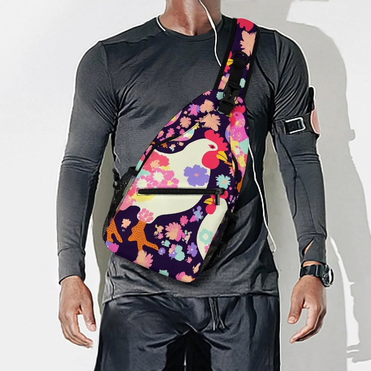 Dark And Light Colors Crossbody Bag, Sling Bag, Sling Backpack, Belt Bags for Travel Outdoors Hiking