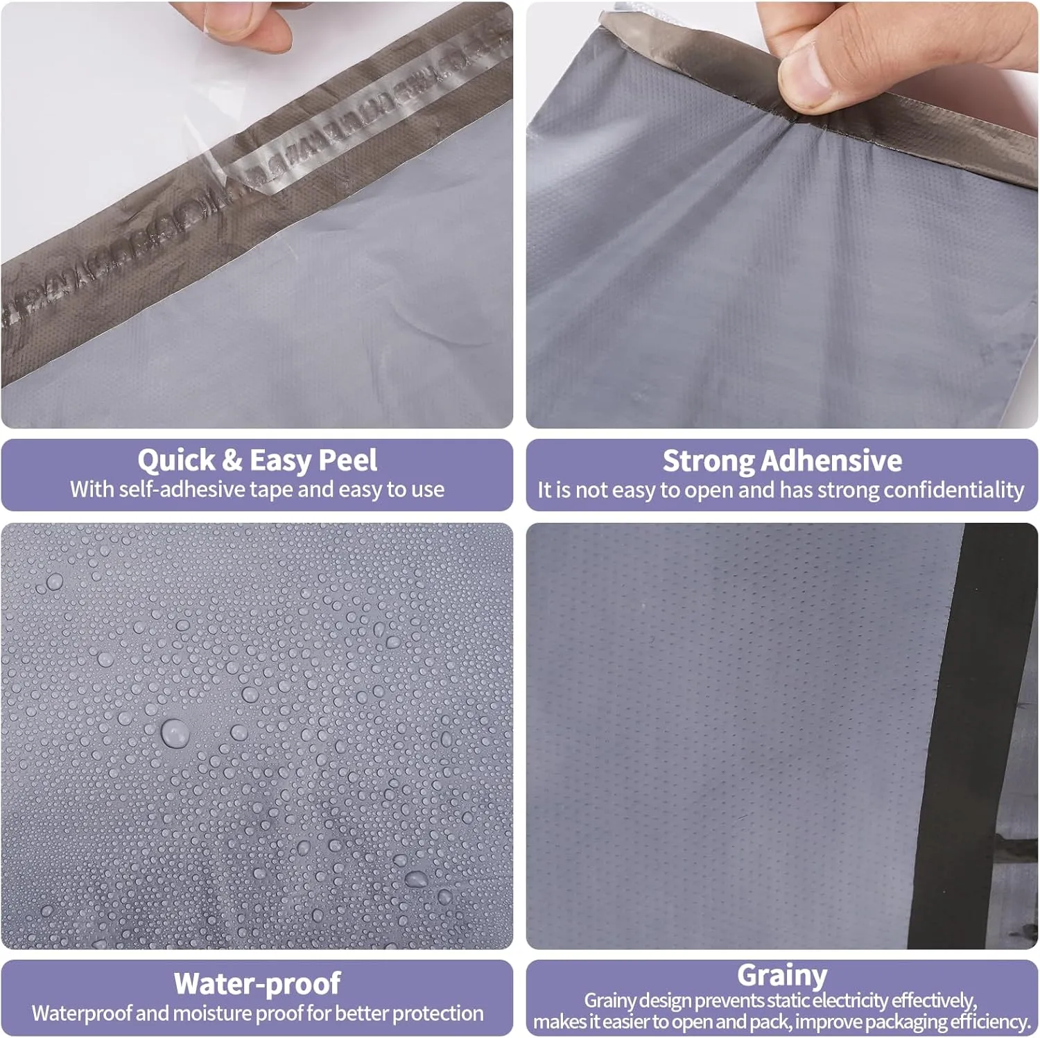 Dasen 500pc Poly Mailers 6x9 Inches,Shipping Envelopes Self Seal Mailers Bags Waterproof and Tear-Proof Packaging Bags, Shipping Bags for Clothing