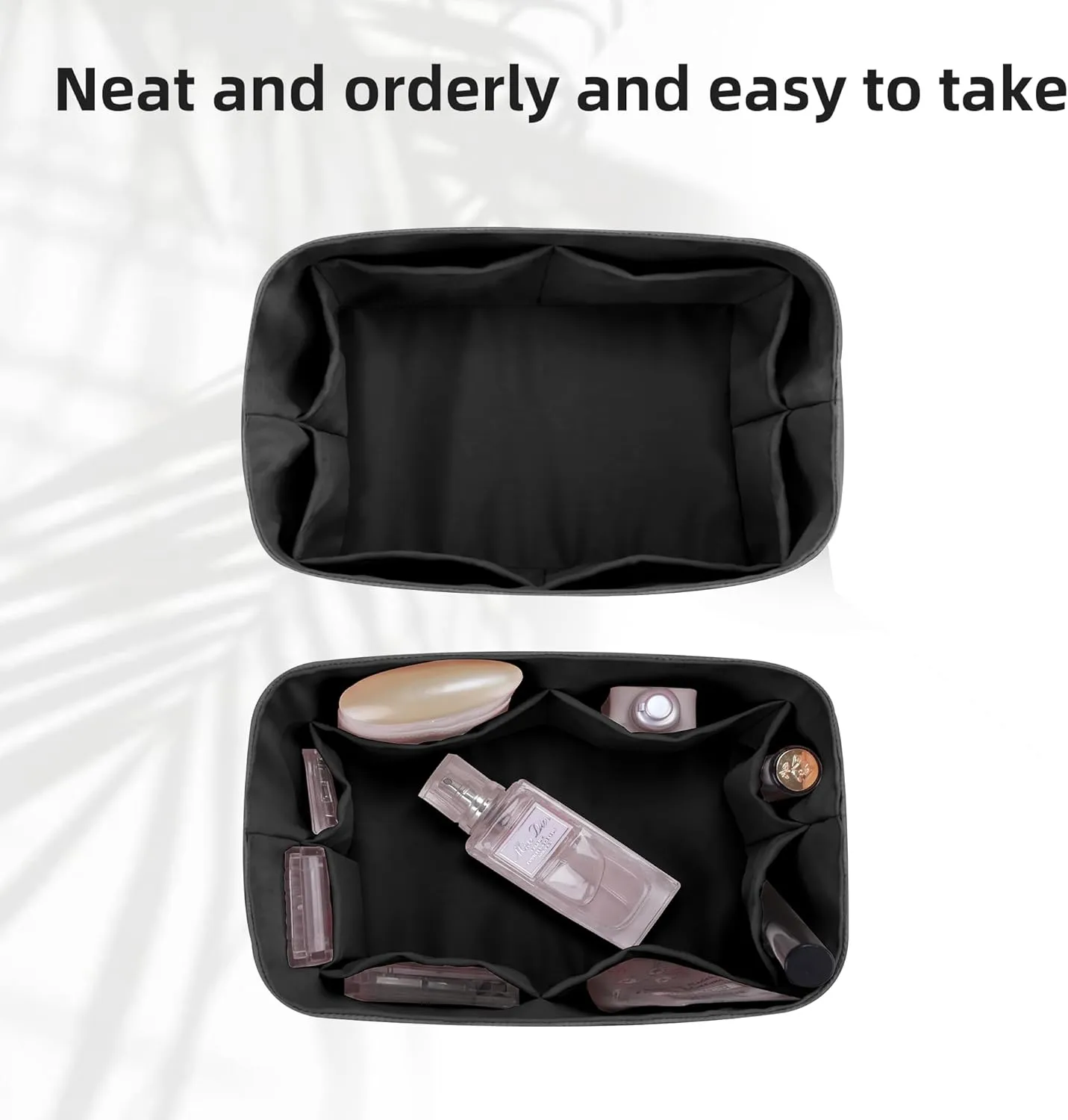DGAZ Lightweight Purse Organizer Insert for Goyard Hobo Bag,silk and DupontPaper handbag inner for Luxury Bags(Black,Hobo Bag)